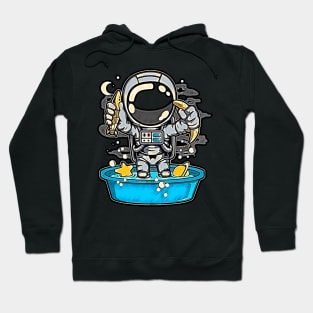 Astronaut Bath Tub • Funny And Cool Sci-Fi Cartoon Drawing Design Great For Any Occasion And For Everyone Hoodie